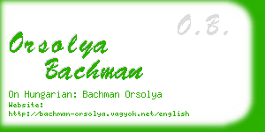 orsolya bachman business card